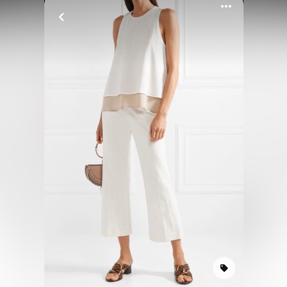 FRAME Cropped Linen Pants